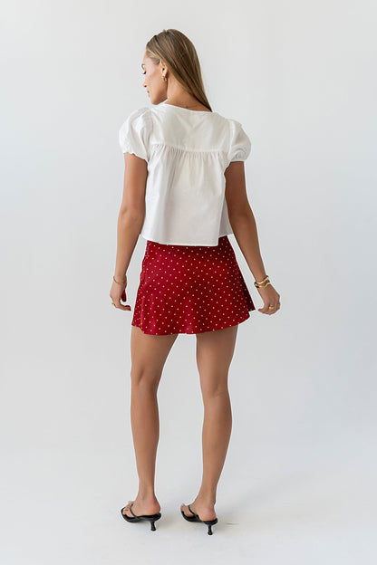 Joanna Polka Dot Mini Skirt