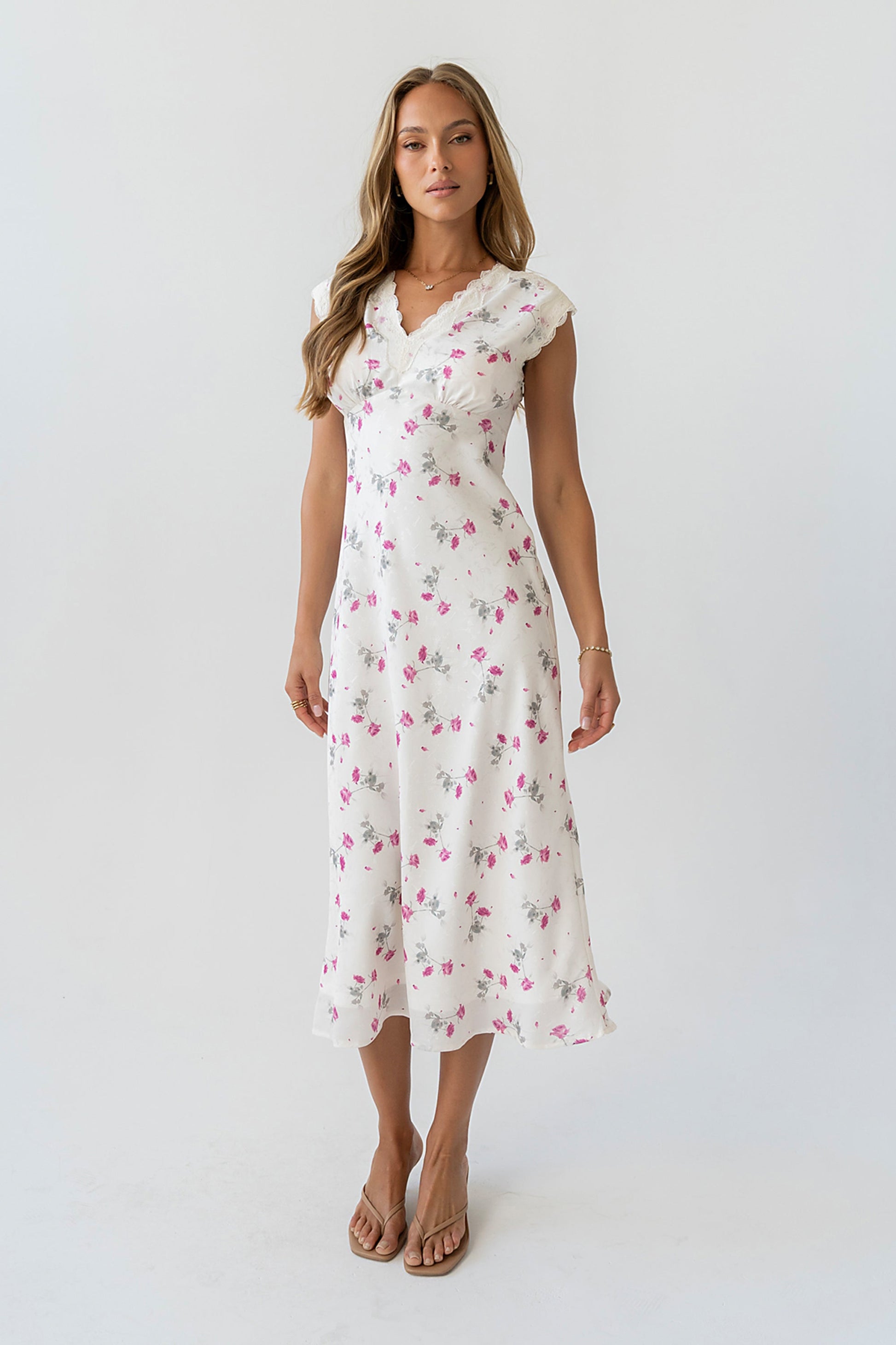 Brinkley Floral Maxi Dress in Berry