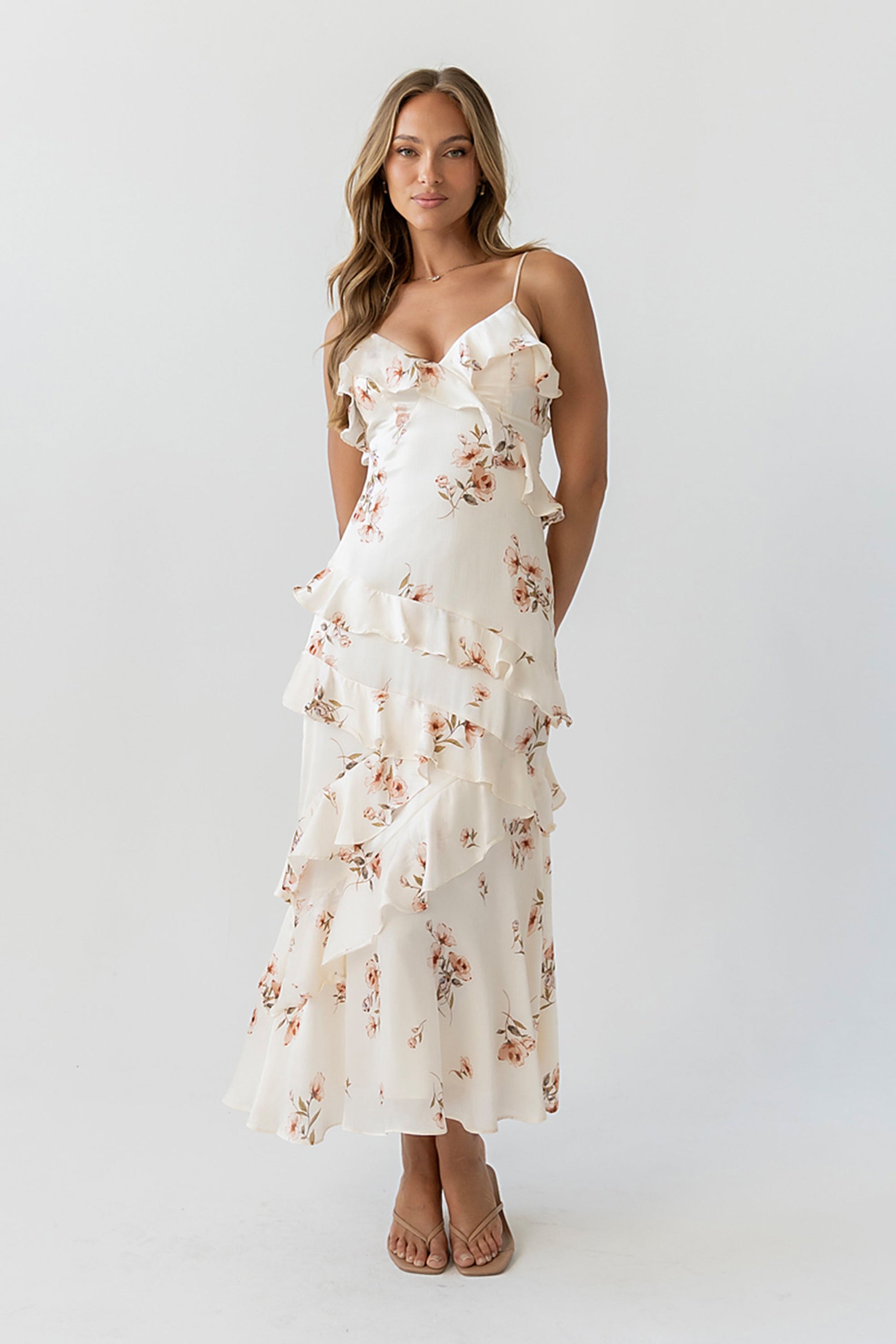 Kyler Ruffle Floral Maxi Dress