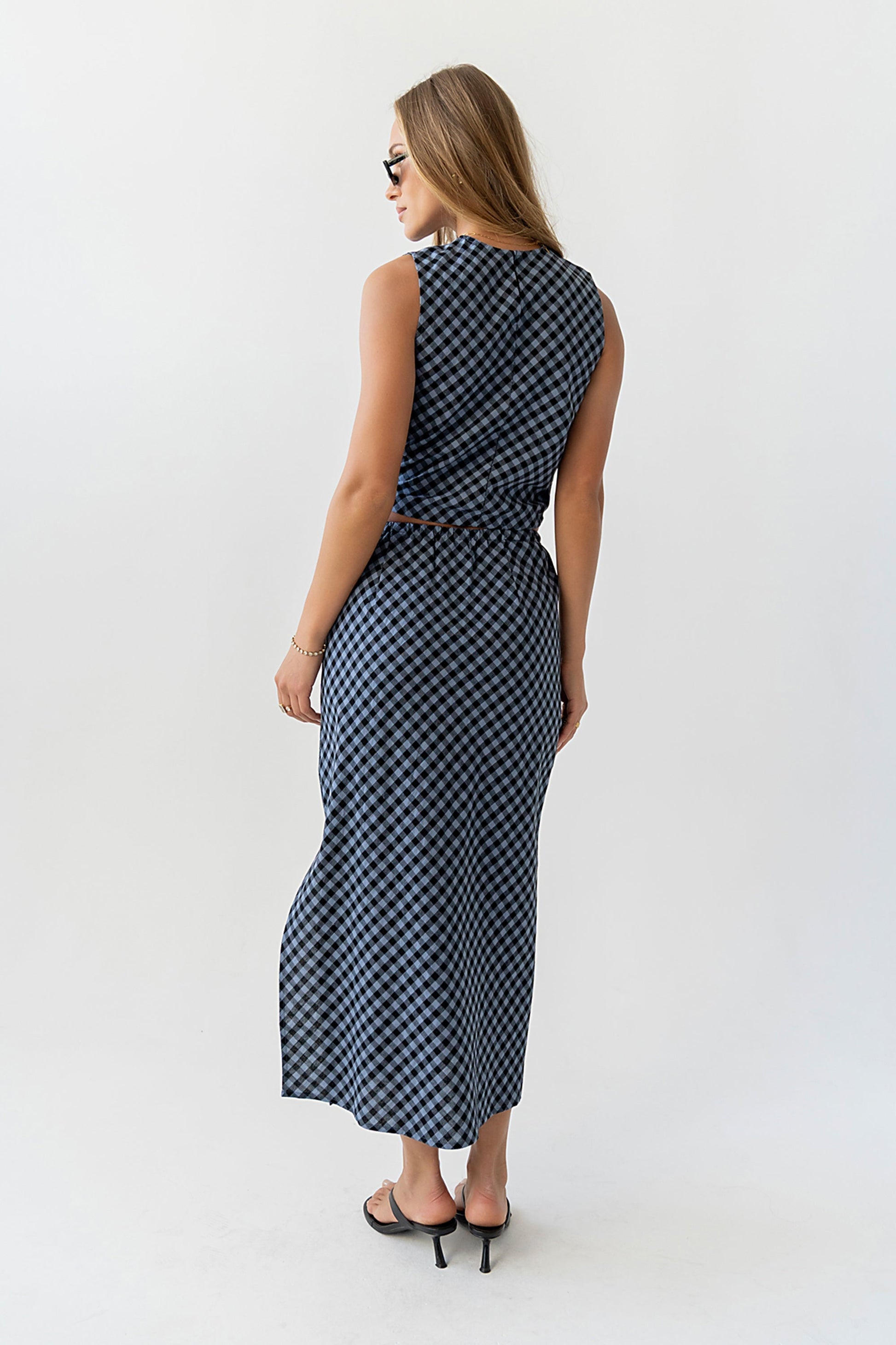 Baylor Plaid Midi Skirt