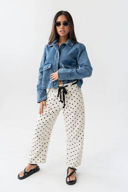 Priya Polka Dot Barrel Jeans