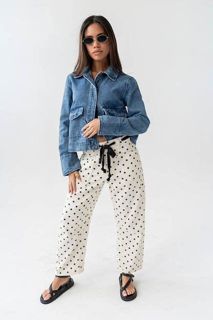 Priya Polka Dot Barrel Jeans