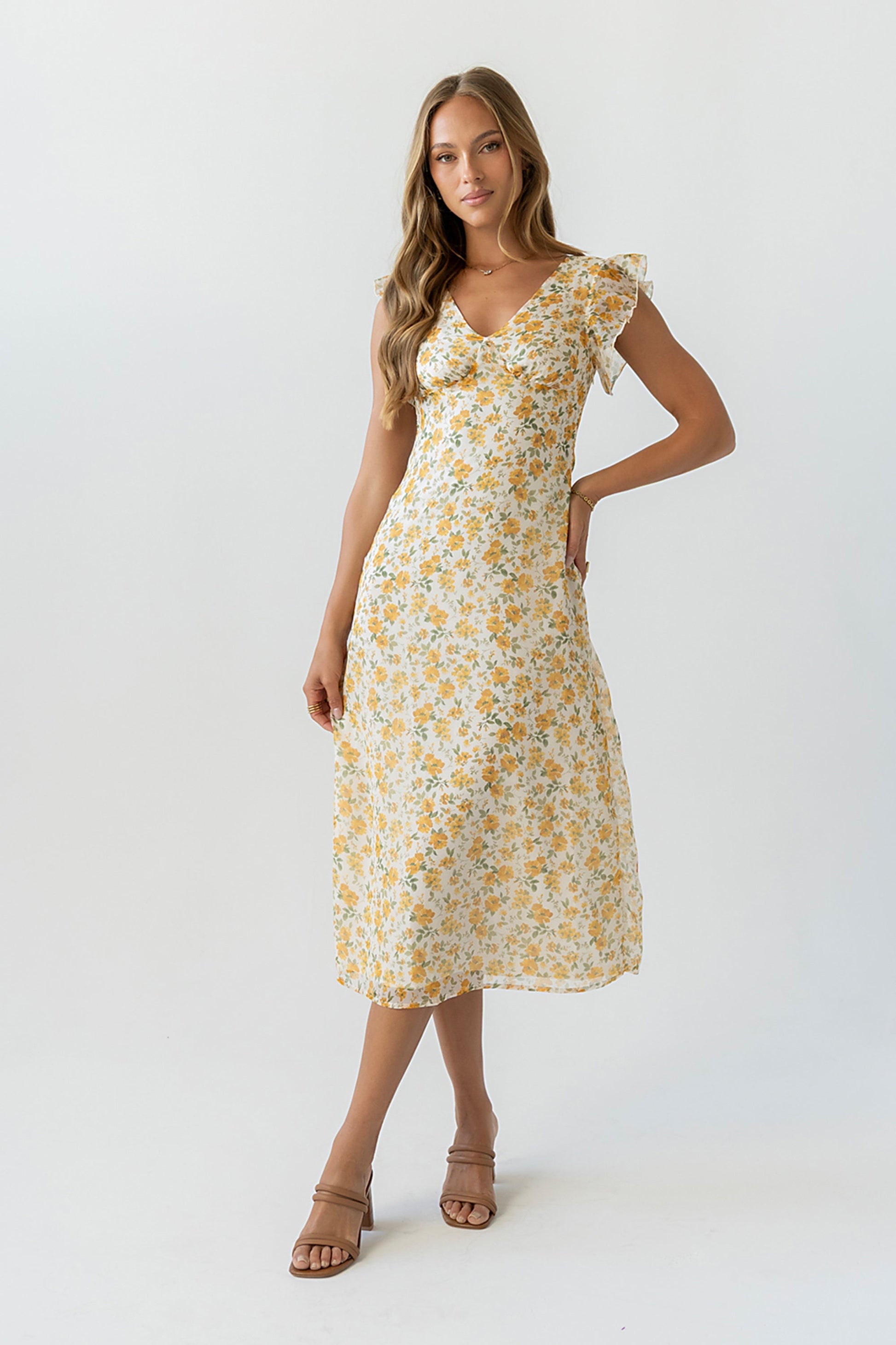 Avery Floral Midi Dress