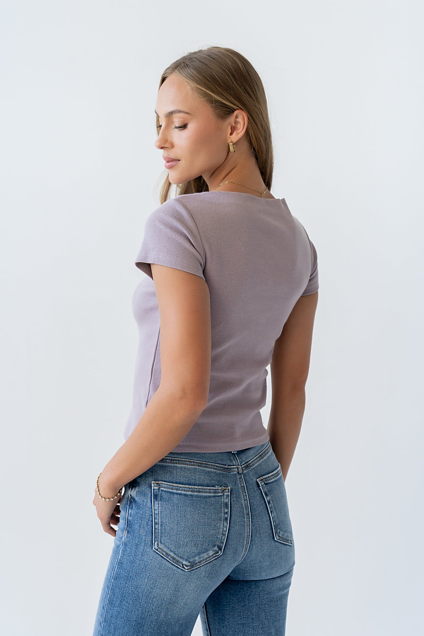 Martha Boatneck Top in Lavender