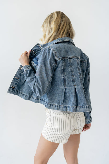 Riley Peplum Denim Jacket
