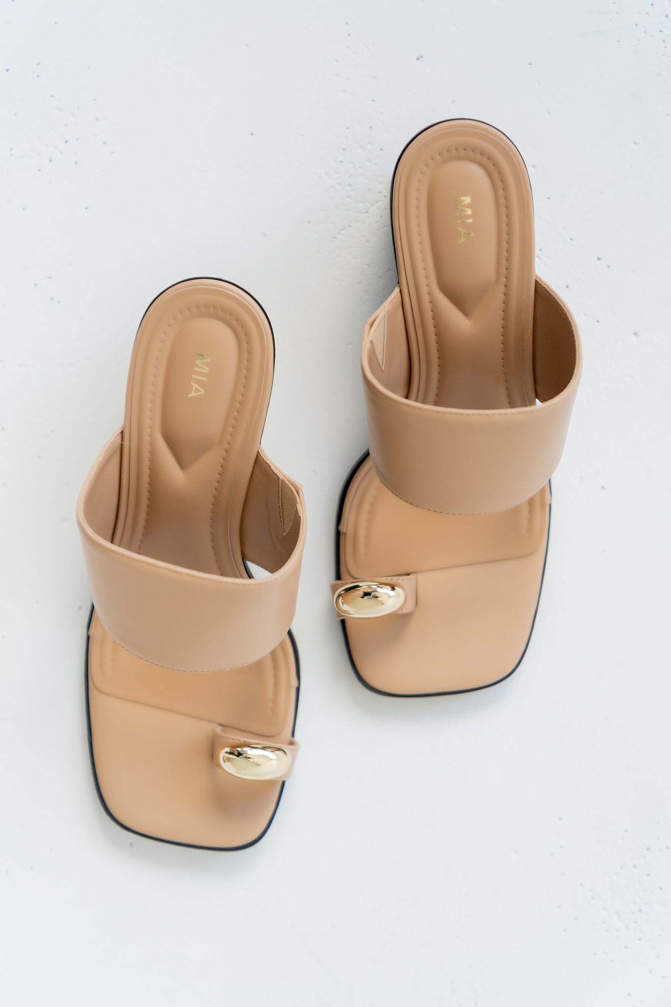 Fawn Block Heel in Nude