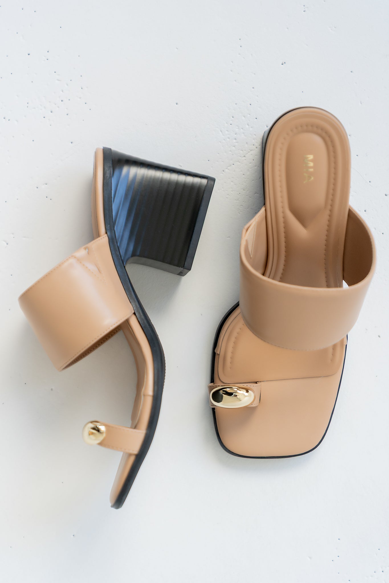 Fawn Block Heel in Nude