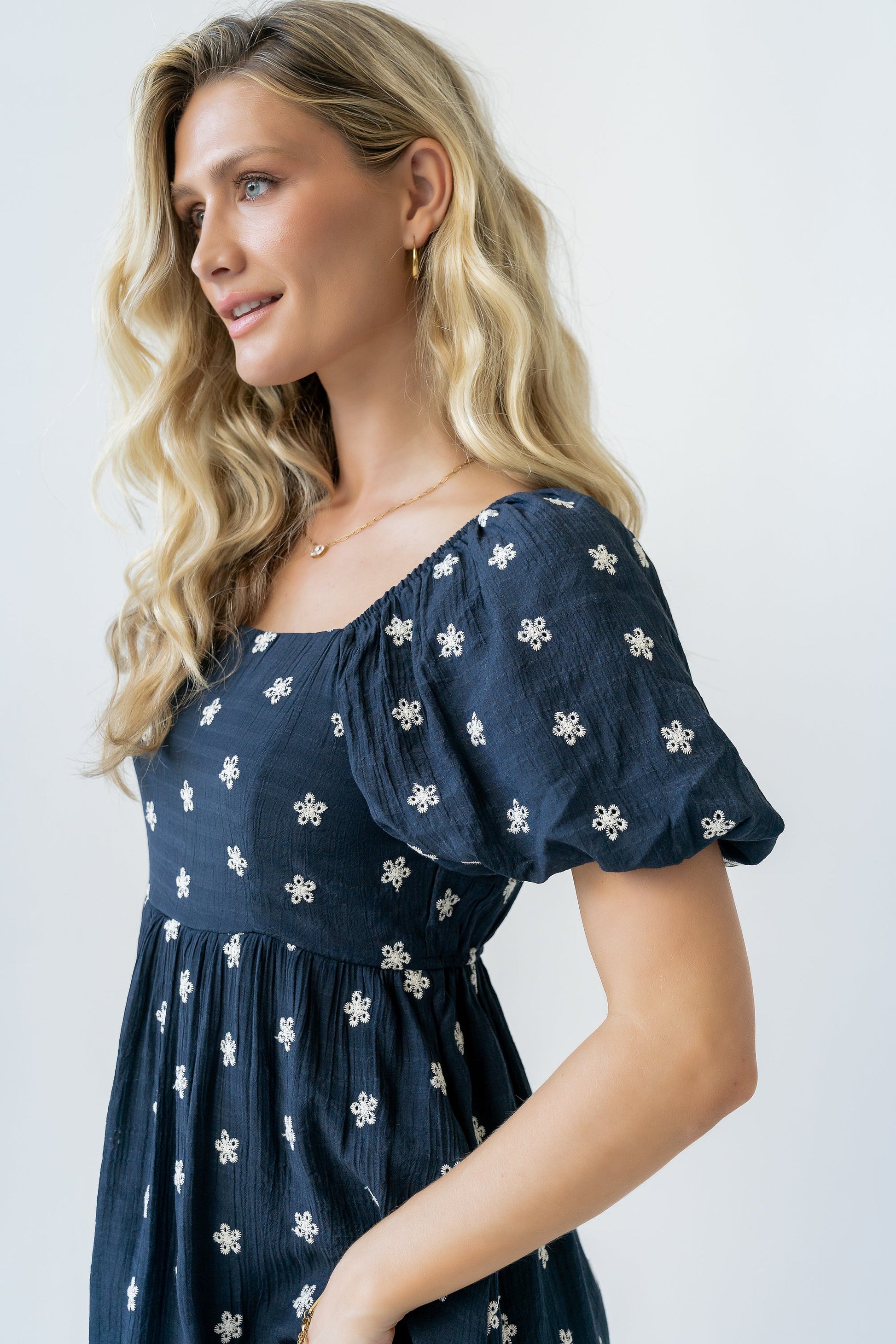 Tara Embroidered Midi Dress