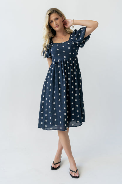 Tara Embroidered Midi Dress