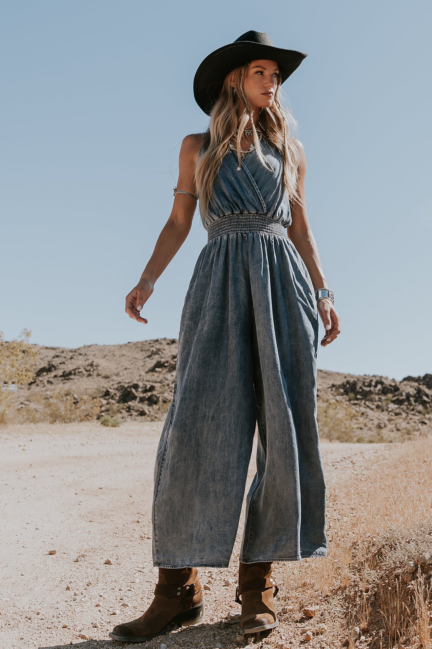 Kasie Smocked Jumpsuit