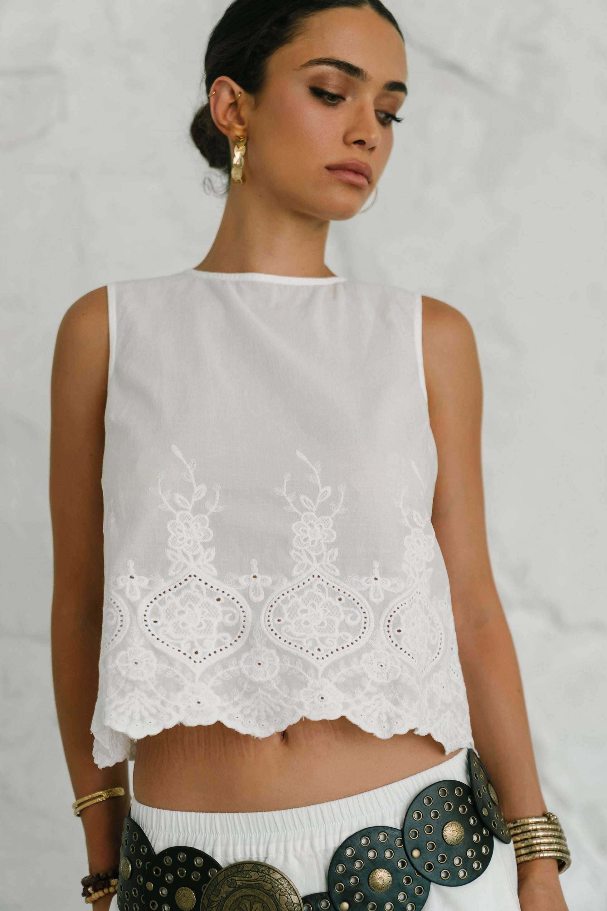 Miley Embroidered Tank Top