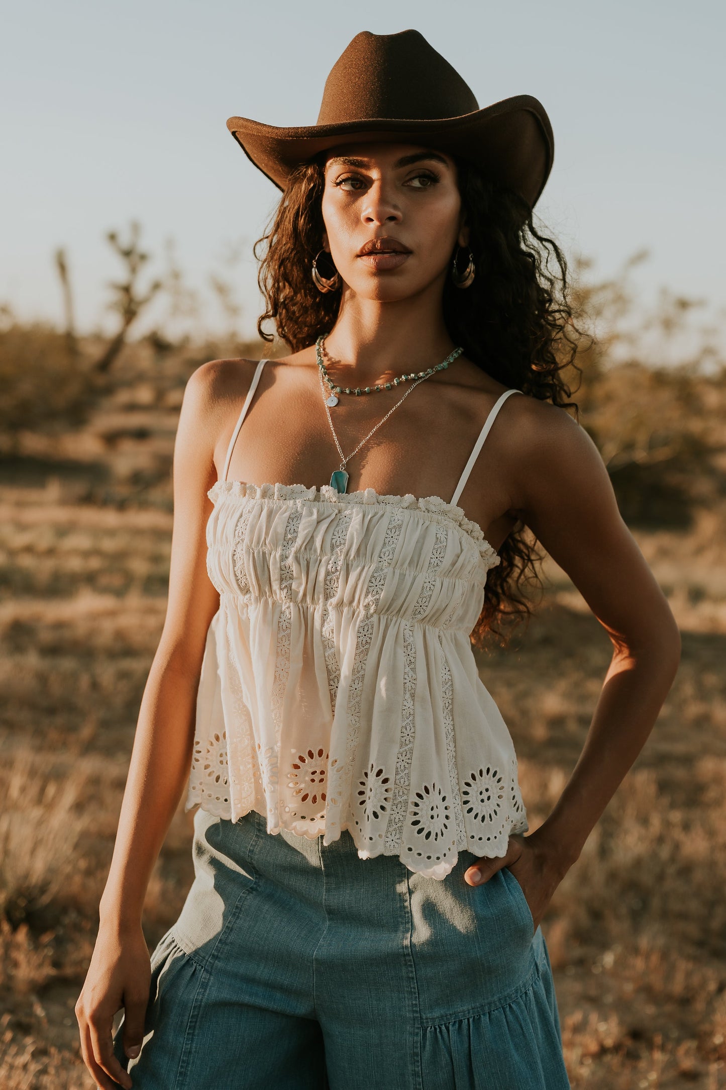 Karrie Embroidered Tank Top
