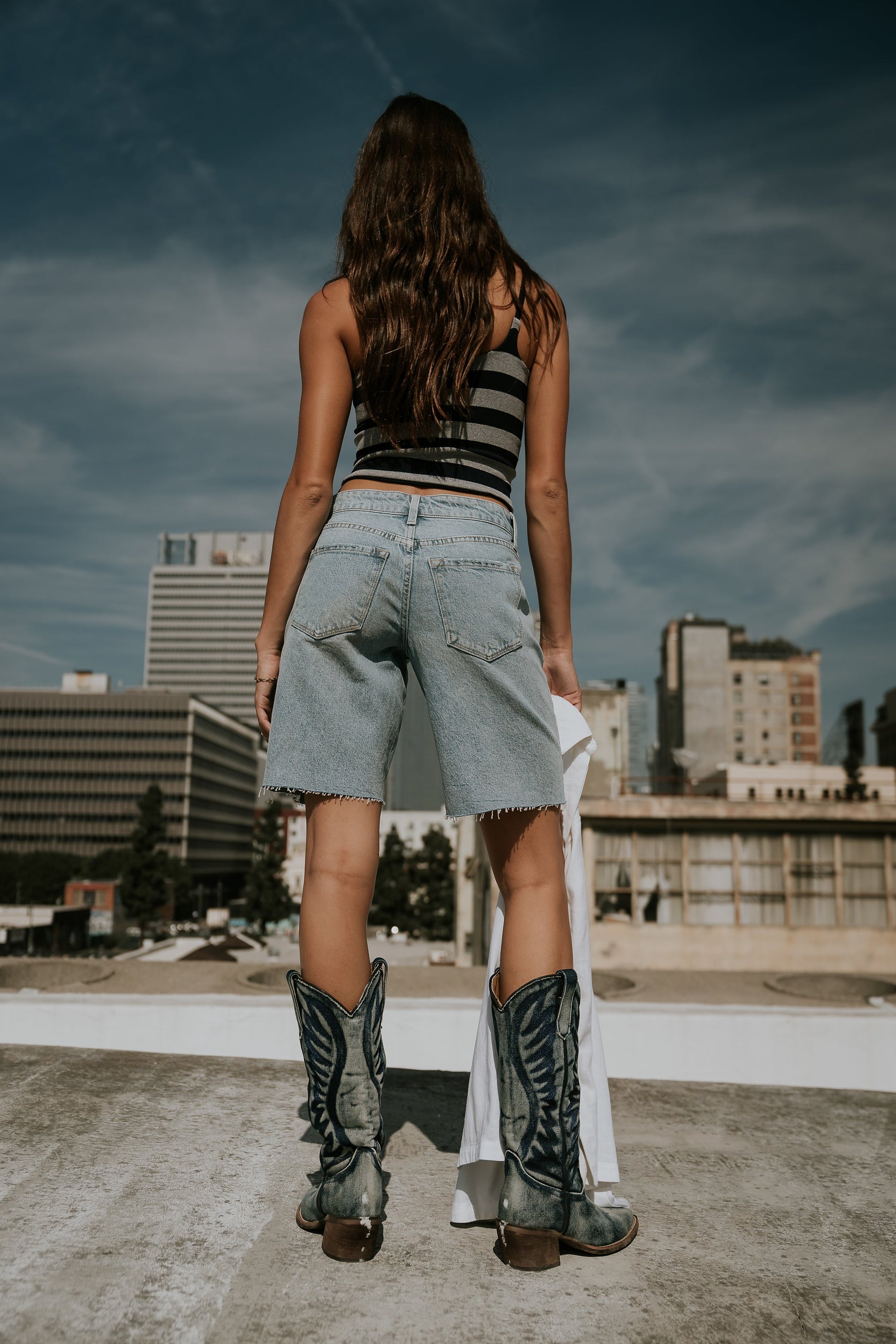 Dylan Two-Toned Bermuda Shorts