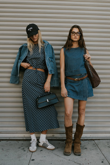 Baylor Plaid Midi Skirt
