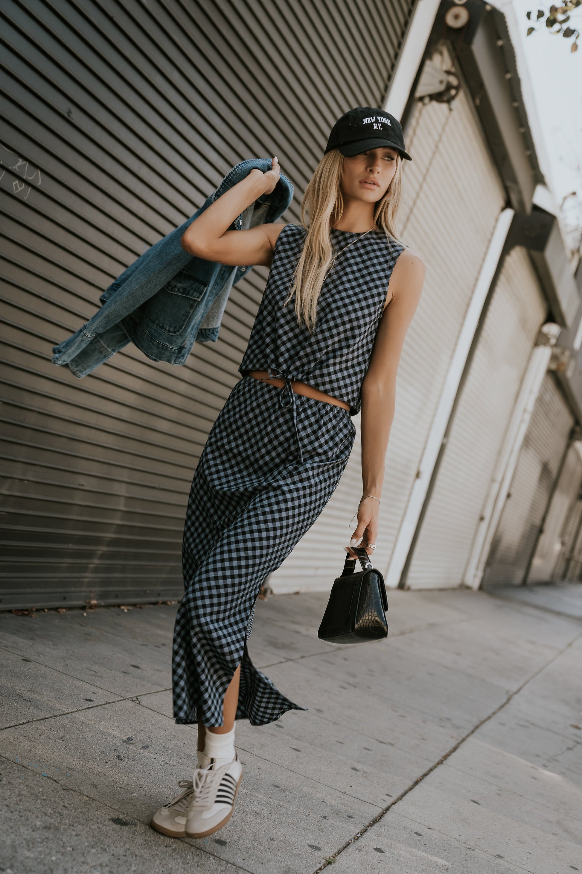 Baylor Plaid Midi Skirt