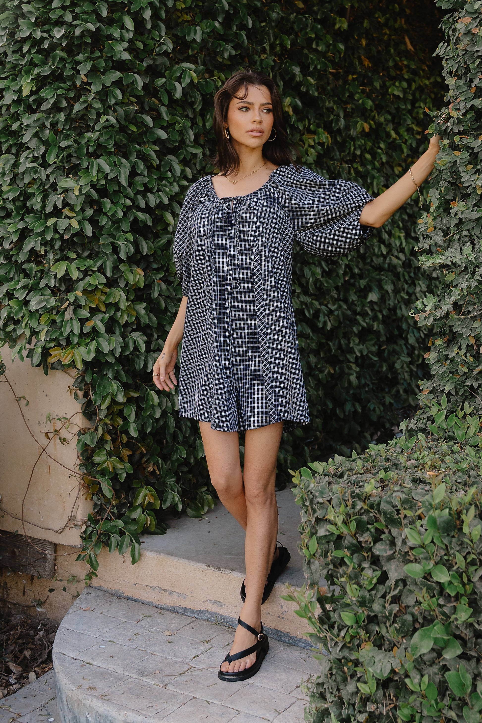 Janika Plaid Romper
