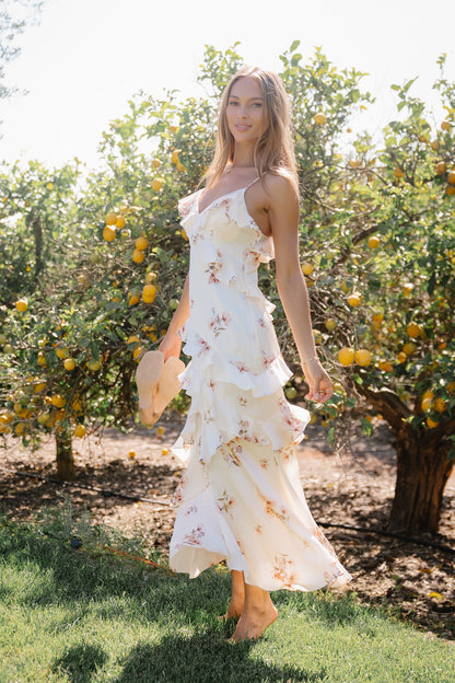 Kyler Ruffle Floral Maxi Dress