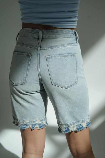 Cashe Distressed Bermuda Shorts