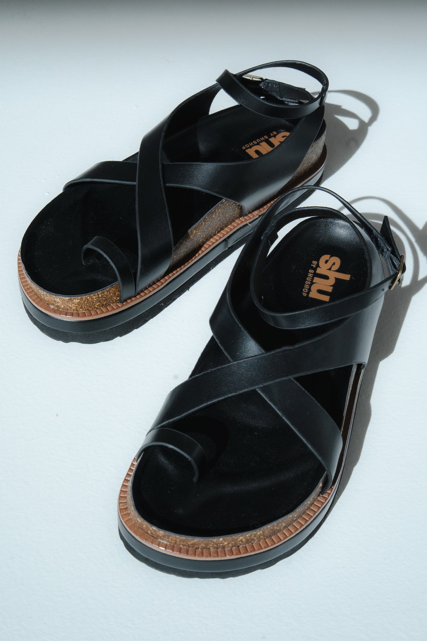 Carol Strappy Sandal in Black
