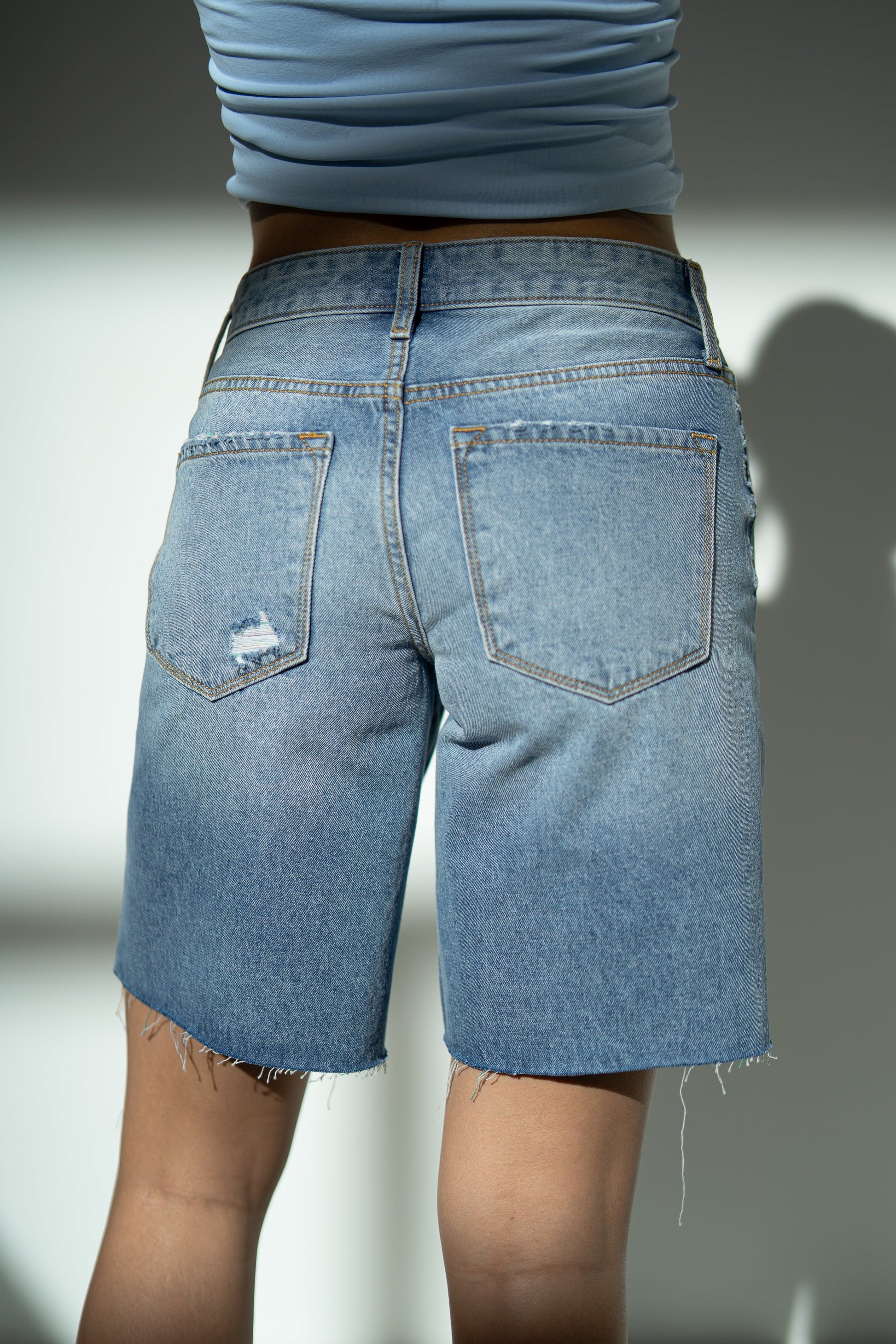 Winston Distressed Bermuda Shorts