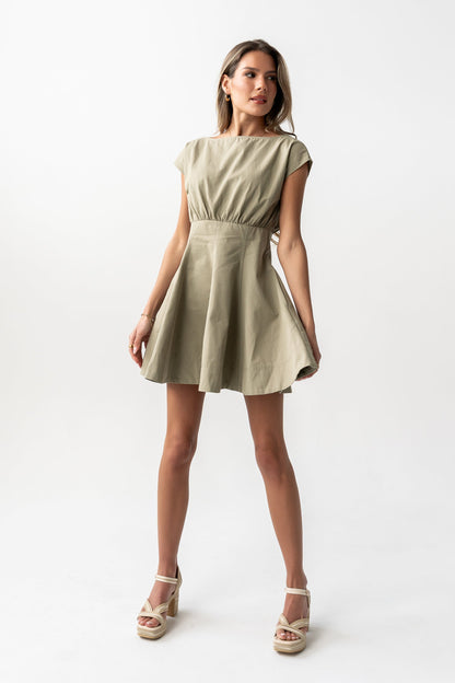 Kinzey Mini Dress in Olive