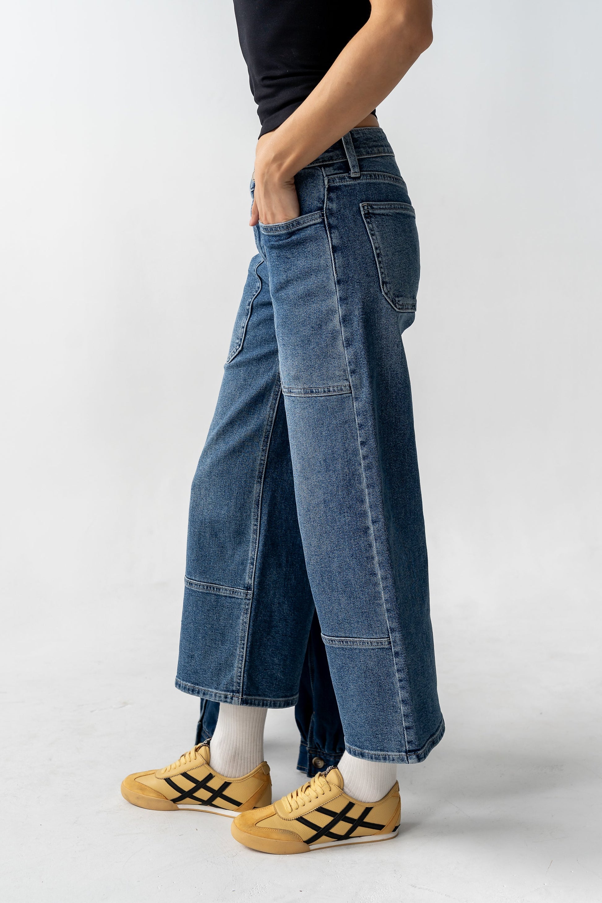 Mylah Wide Leg Jeans in Medium Wash