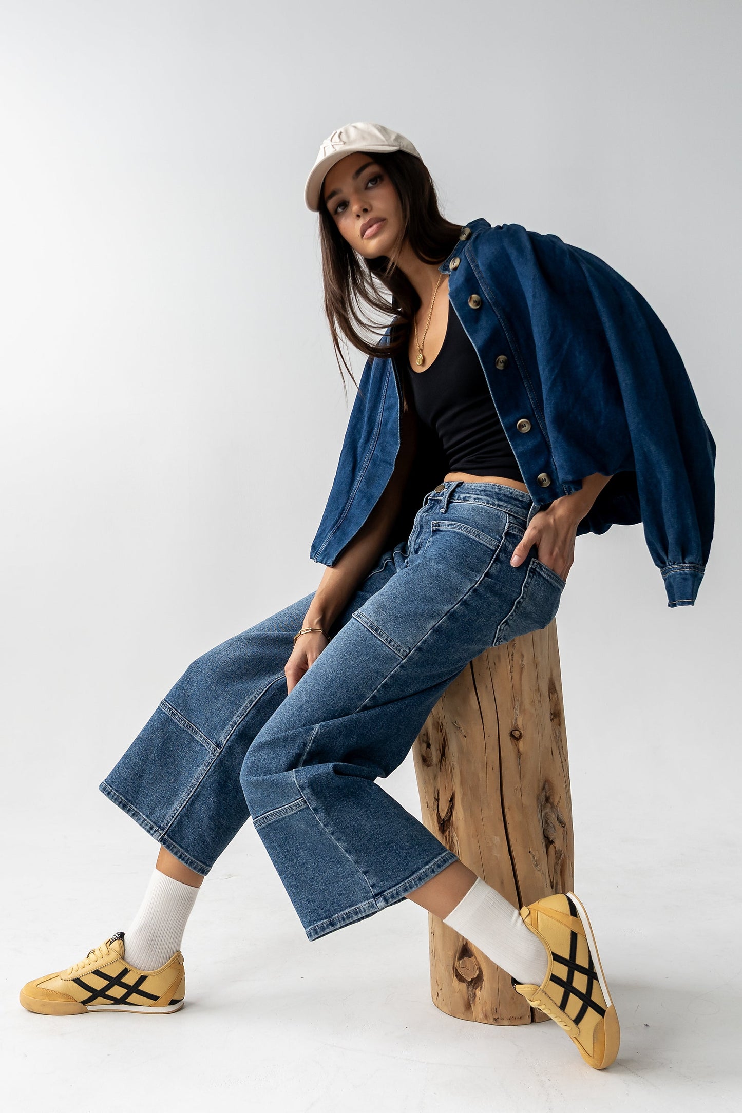 Mylah Wide Leg Jeans in Medium Wash