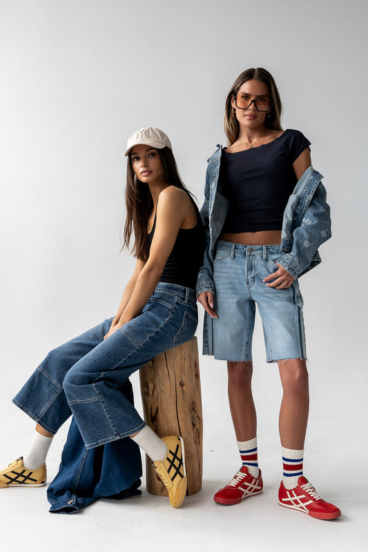 Dylan Two-Toned Bermuda Shorts