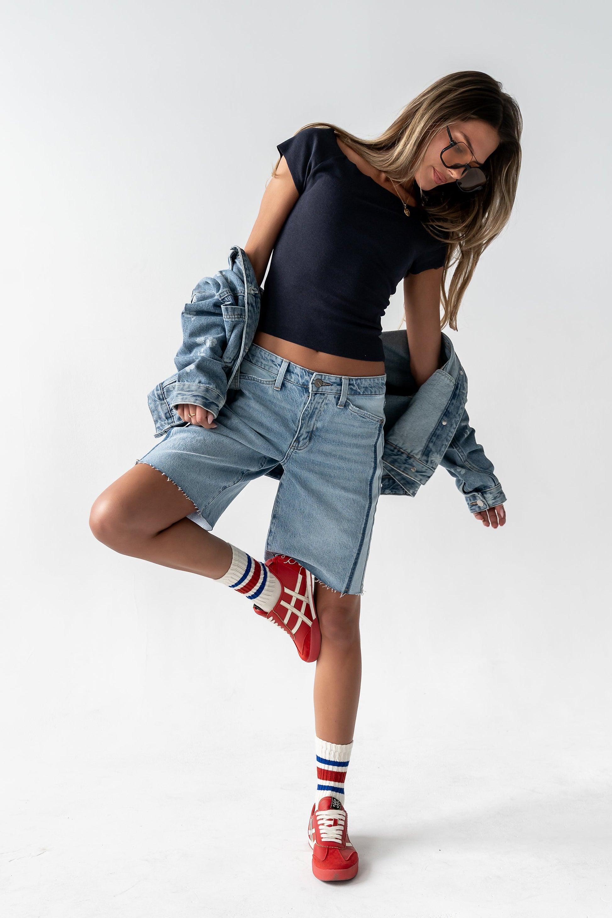 Dylan Two-Toned Bermuda Shorts