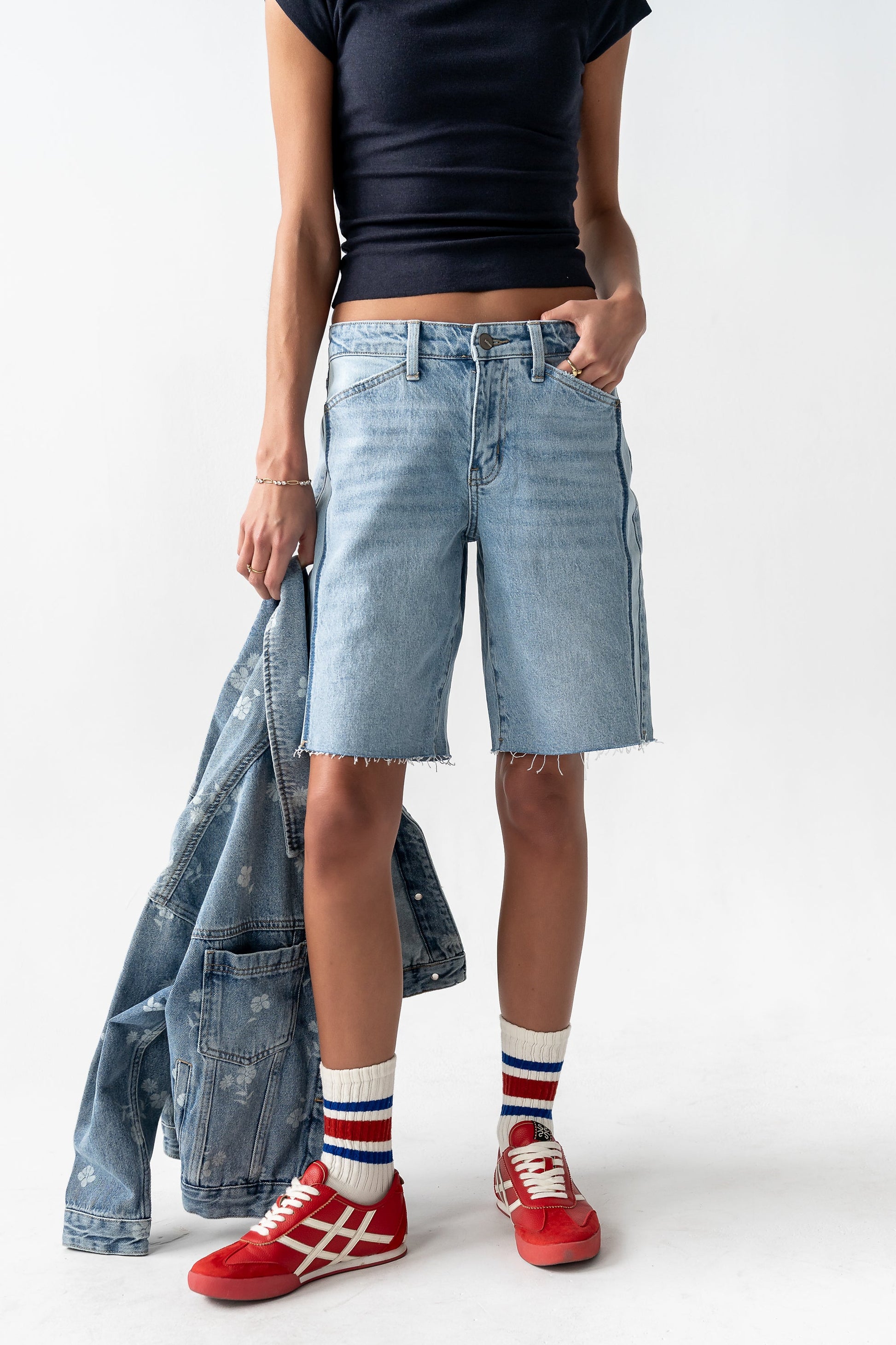 Dylan Two-Toned Bermuda Shorts