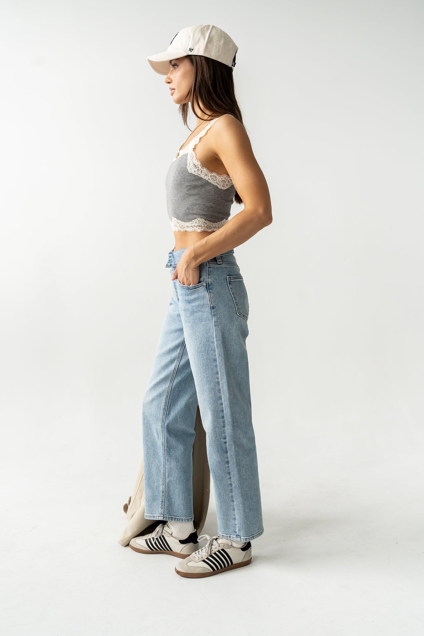 Karina Folded Straight Leg Jeans