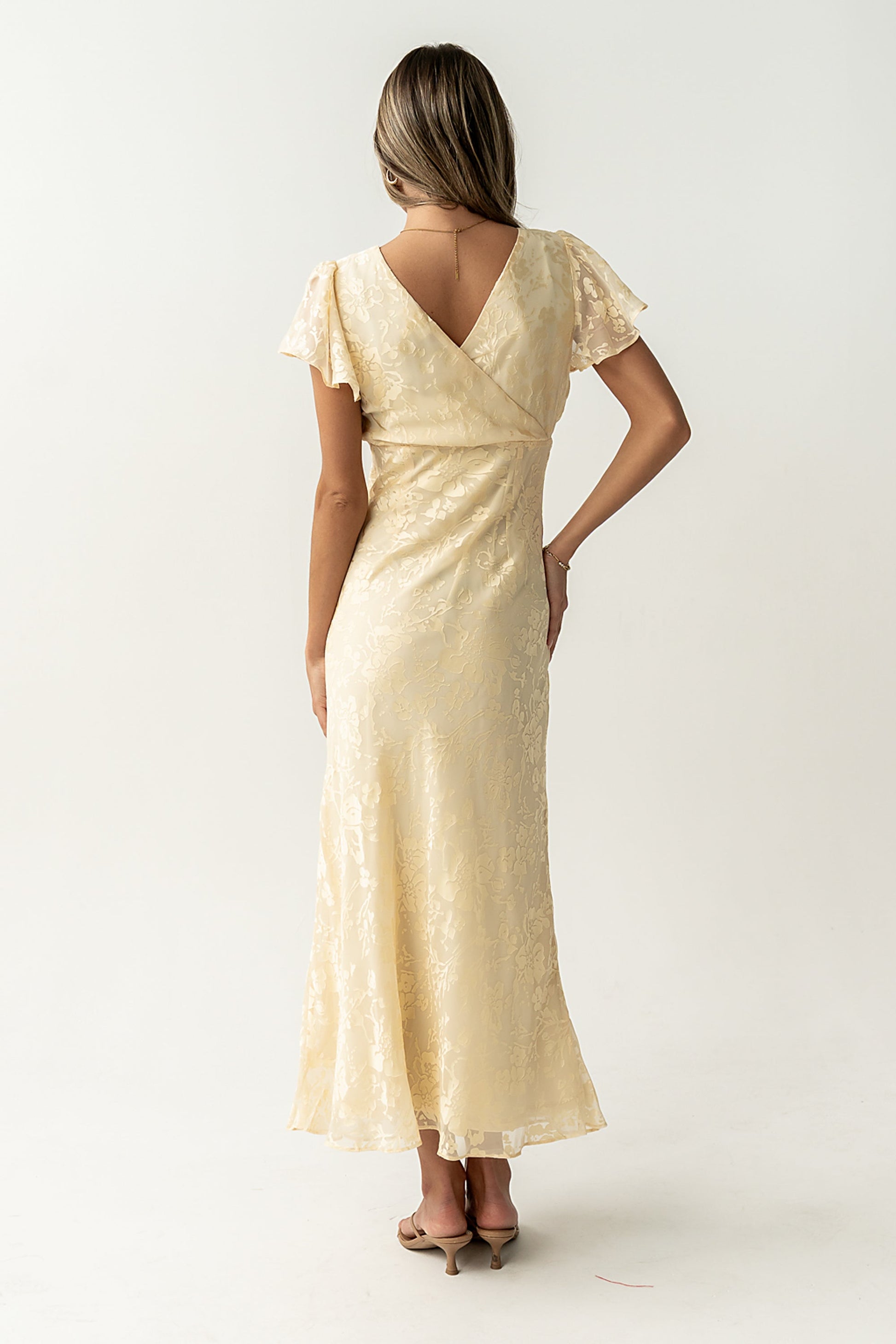 Ashtin Floral Maxi Dress in Yellow
