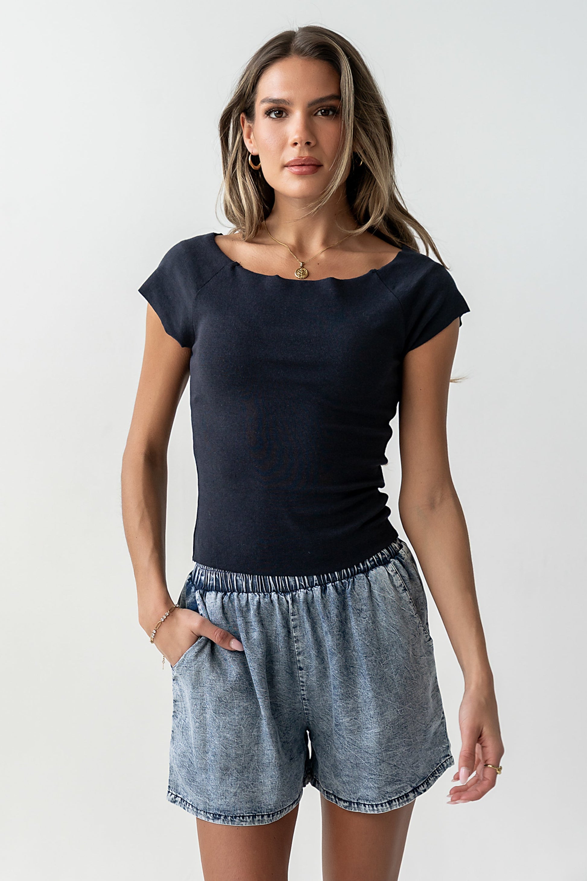 Wren Elastic Waistband Shorts