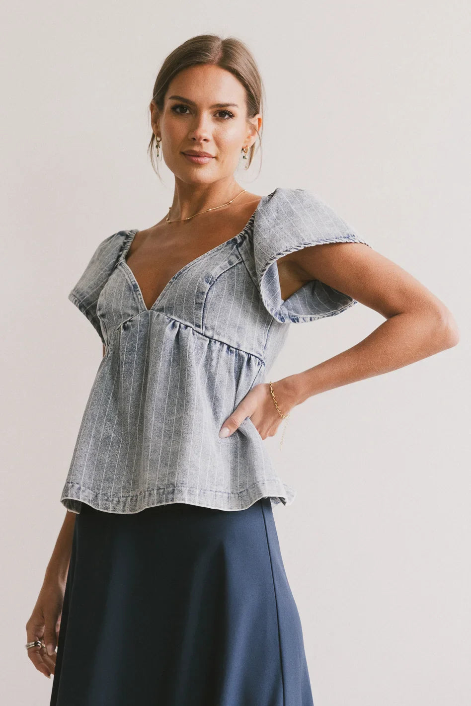 Tierra Denim Blouse - FINAL SALE
