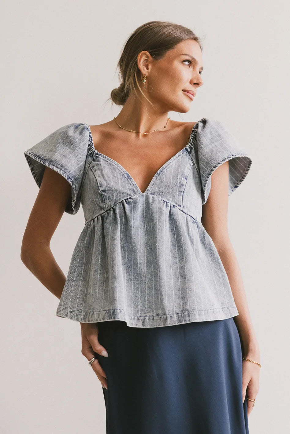 Tierra Denim Blouse - FINAL SALE