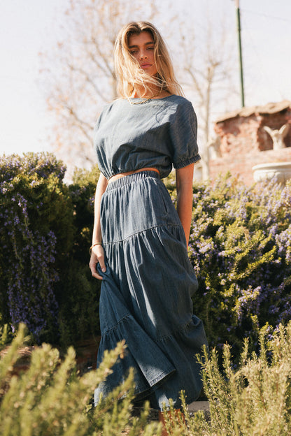 Kiera Denim Maxi Skirt - FINAL SALE