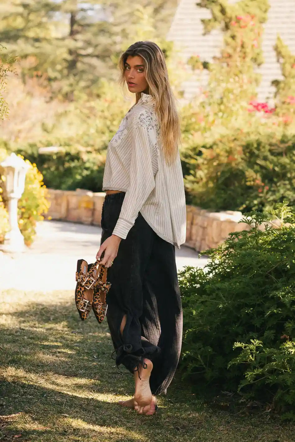 Avery Crinkle Joggers in Black - FINAL SALE
