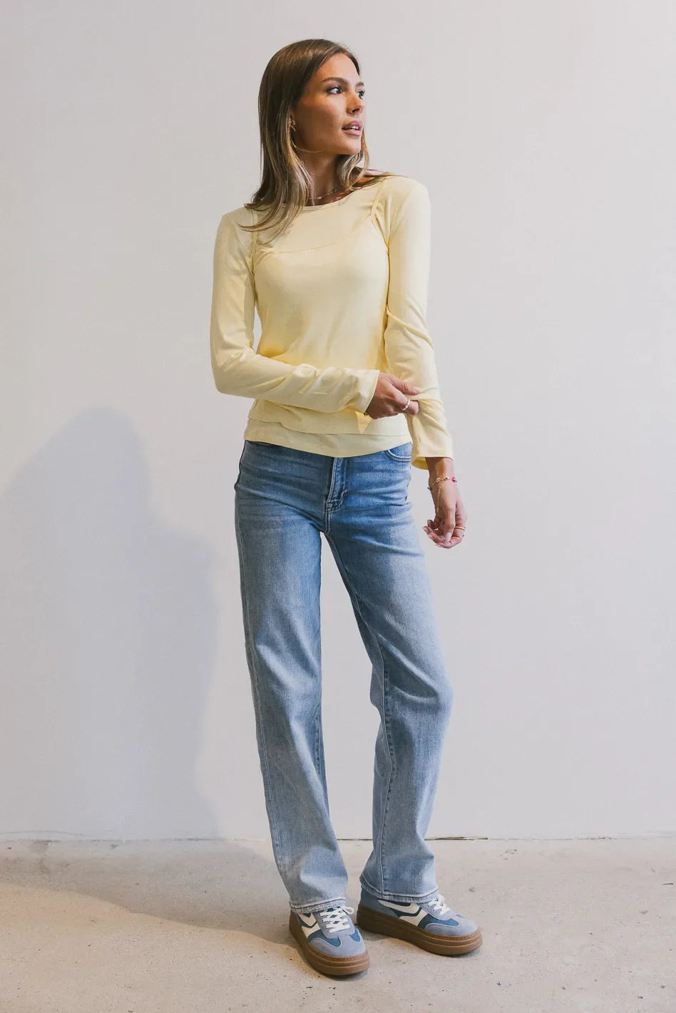 Annalise Knit Top in Yellow - FINAL SALE