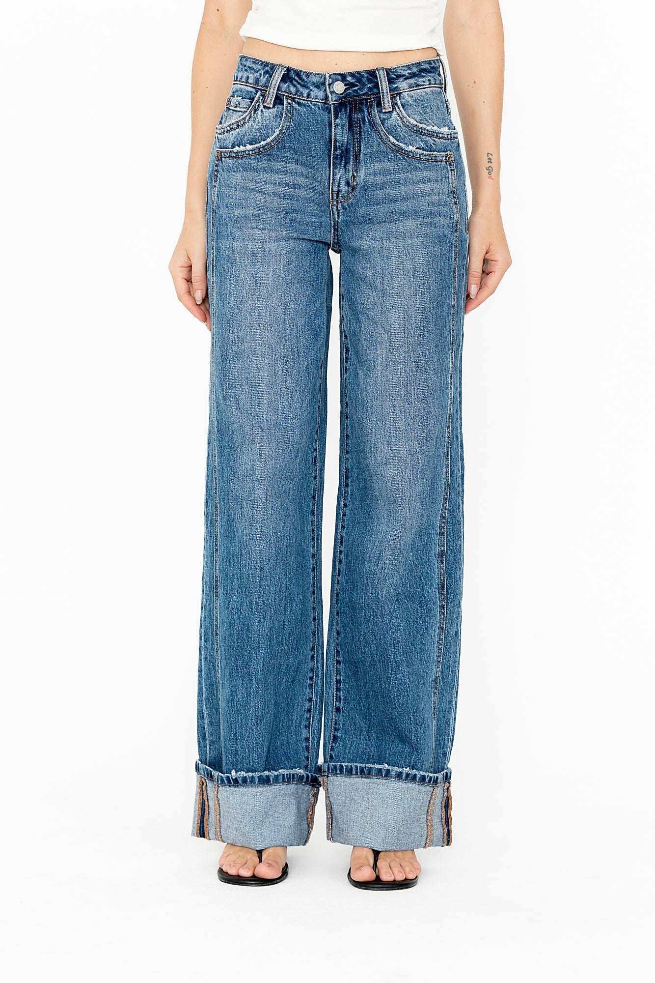 Kyla Cuffed Baggy Jeans - FINAL SALE