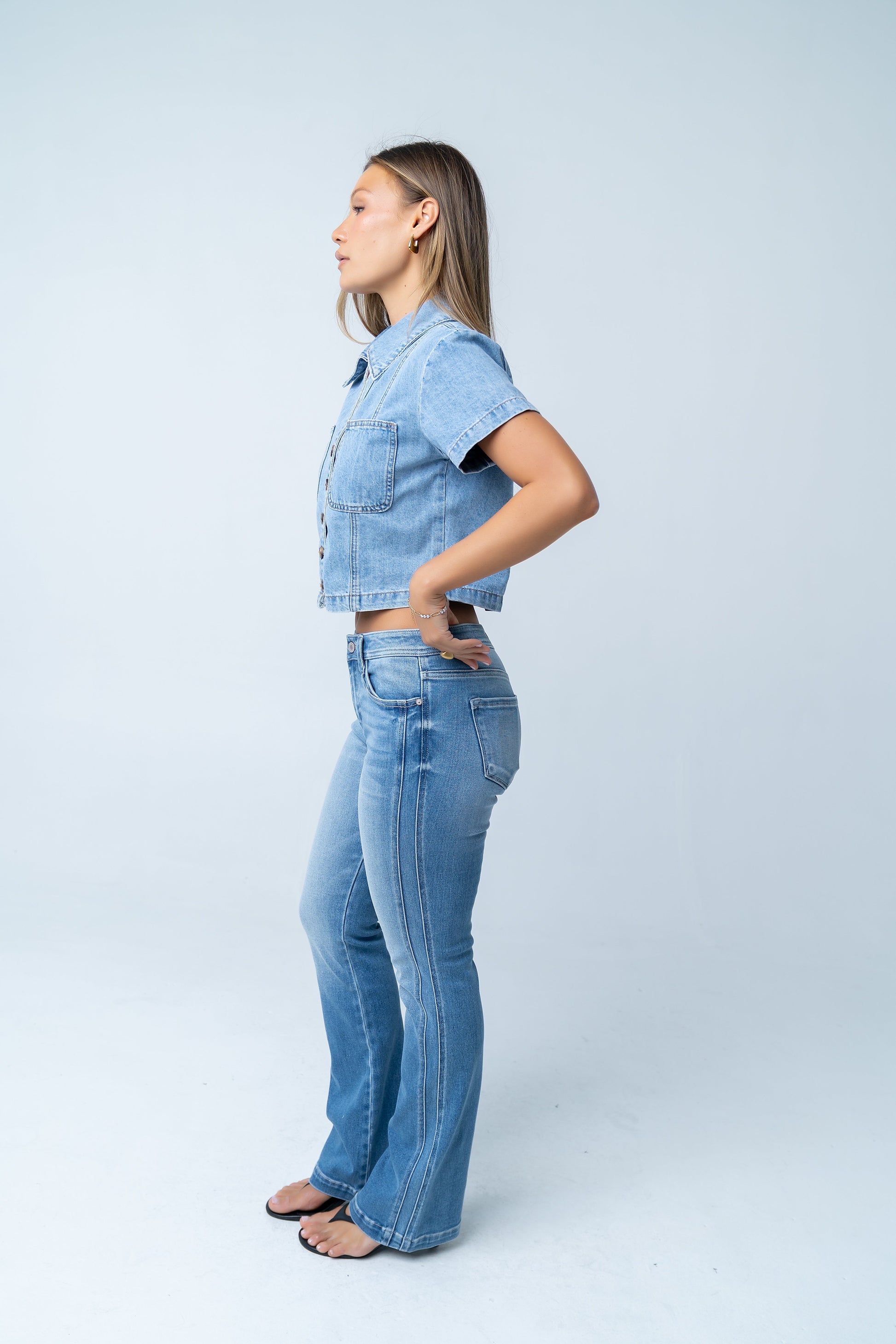 Masha Denim Button Up