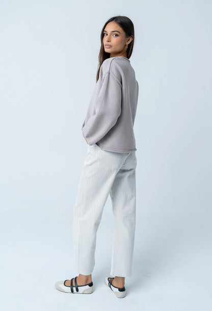 Carlie Knit Cardigan in Taupe