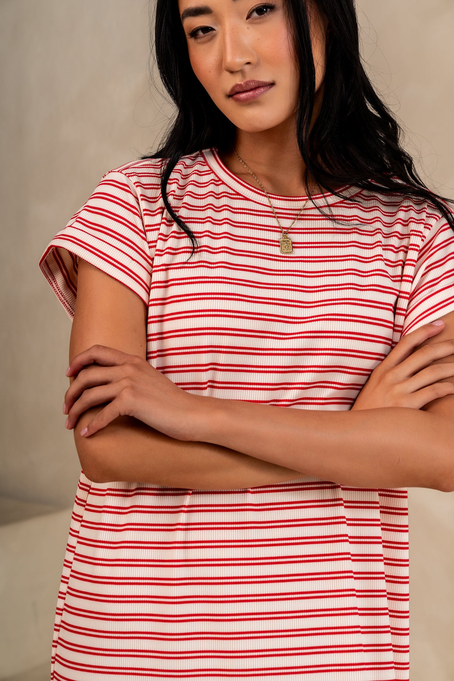 Esme Striped Maxi Dress in Red - FINAL SALE