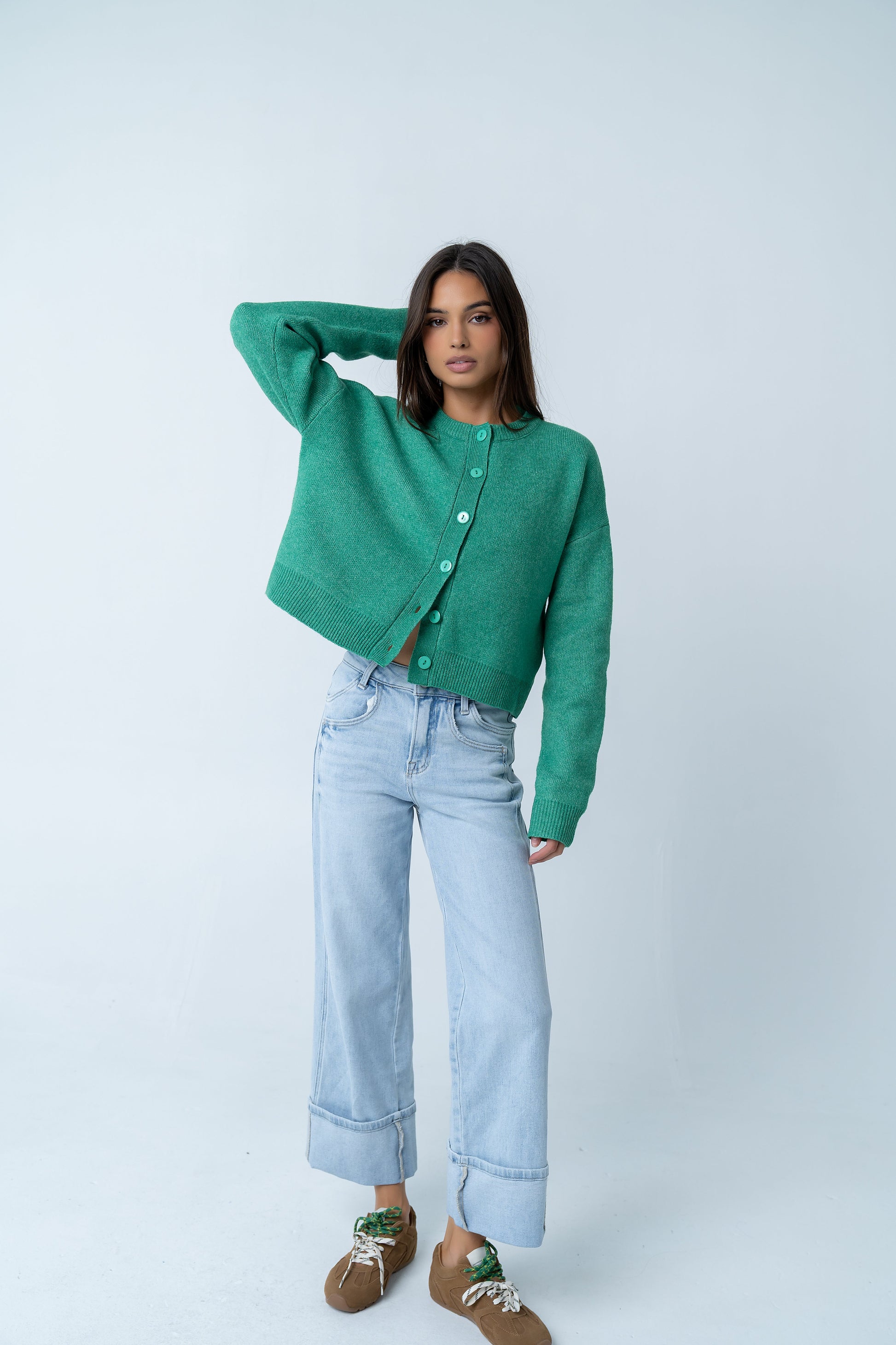 Valeria Oversized Sweater in Green