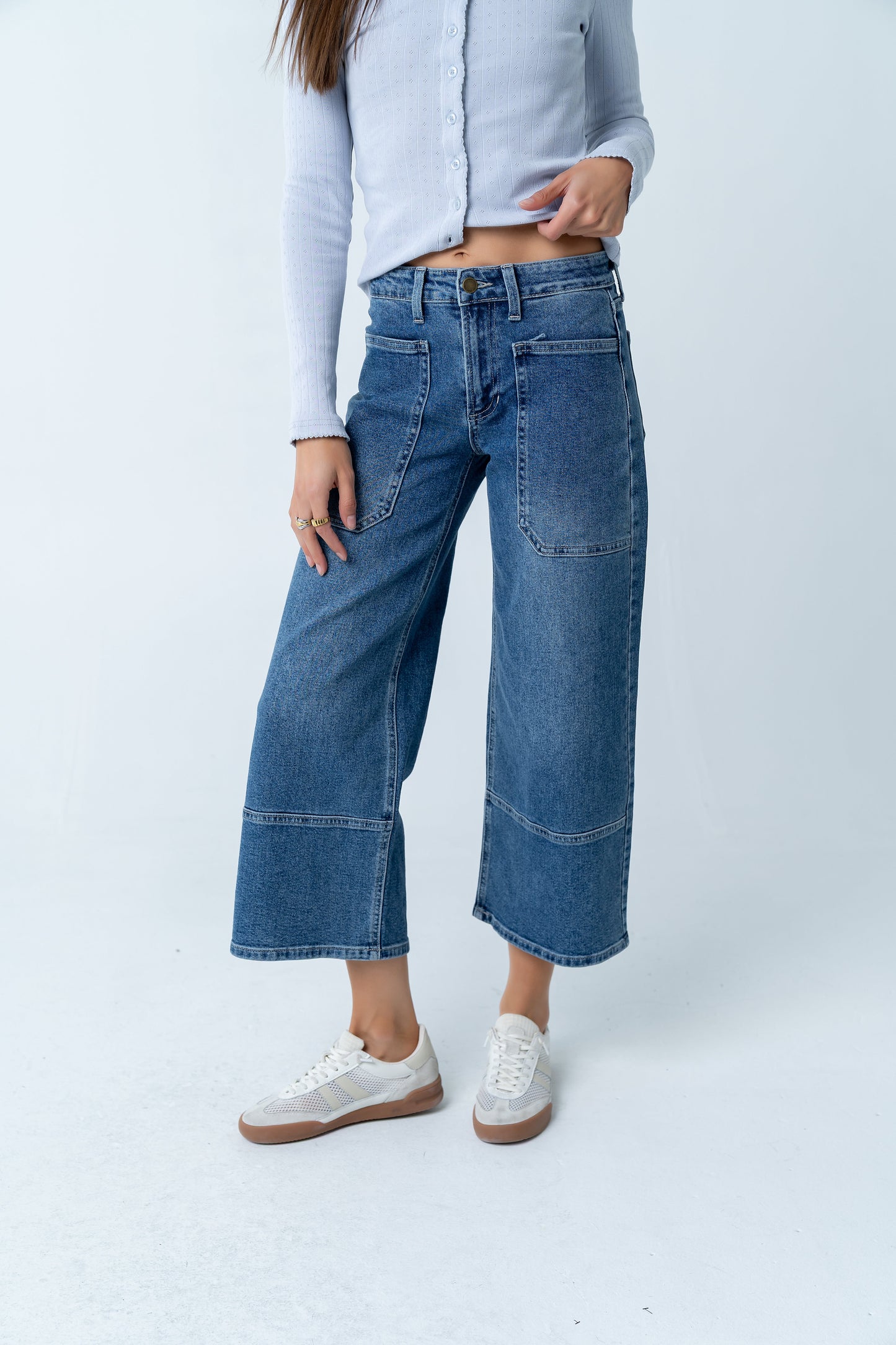 Mylah Wide Leg Jeans in Medium Wash