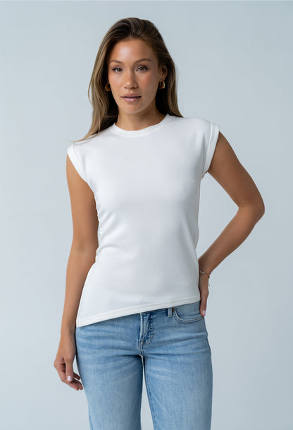 Johny Asymmetrical Top in White