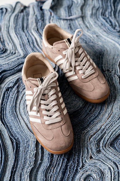 Stevie Striped Sneaker in Taupe - FINAL SALE