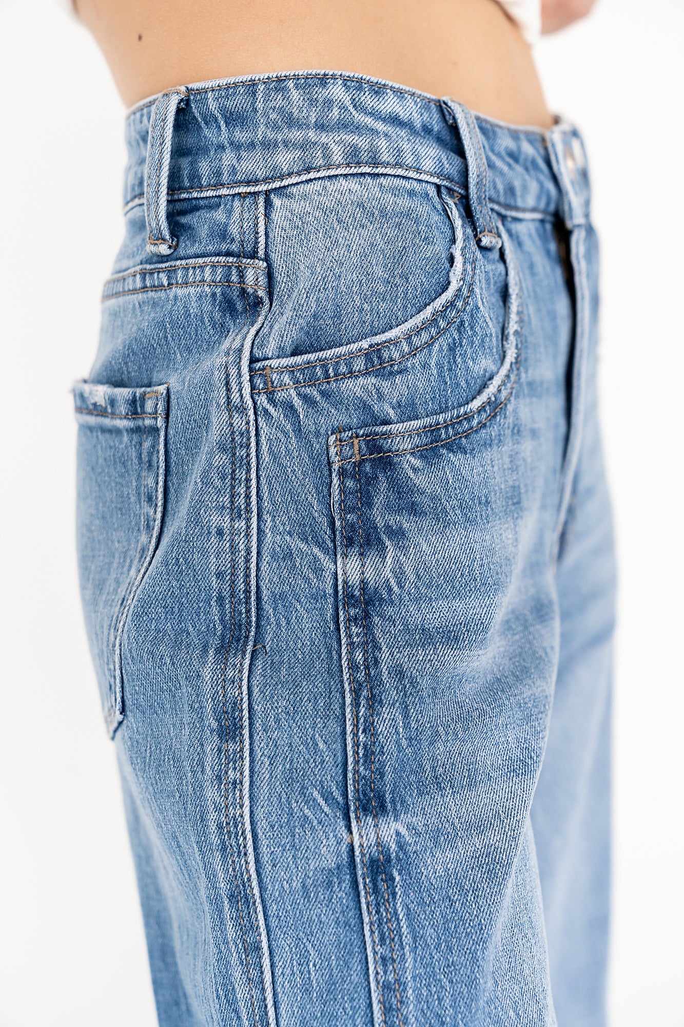 Kyla Cuffed Baggy Jeans - FINAL SALE