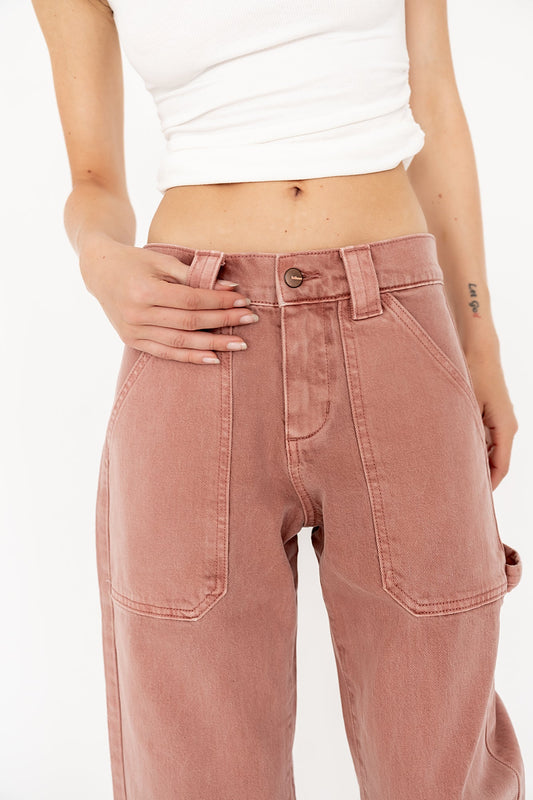 Scottie Barrel Jeans in Mauve - FINAL SALE