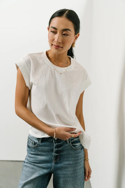 Arlo Top in White - FINAL SALE
