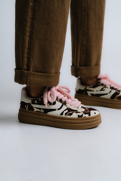 Steve Madden Dodge Sneaker in Cow Print